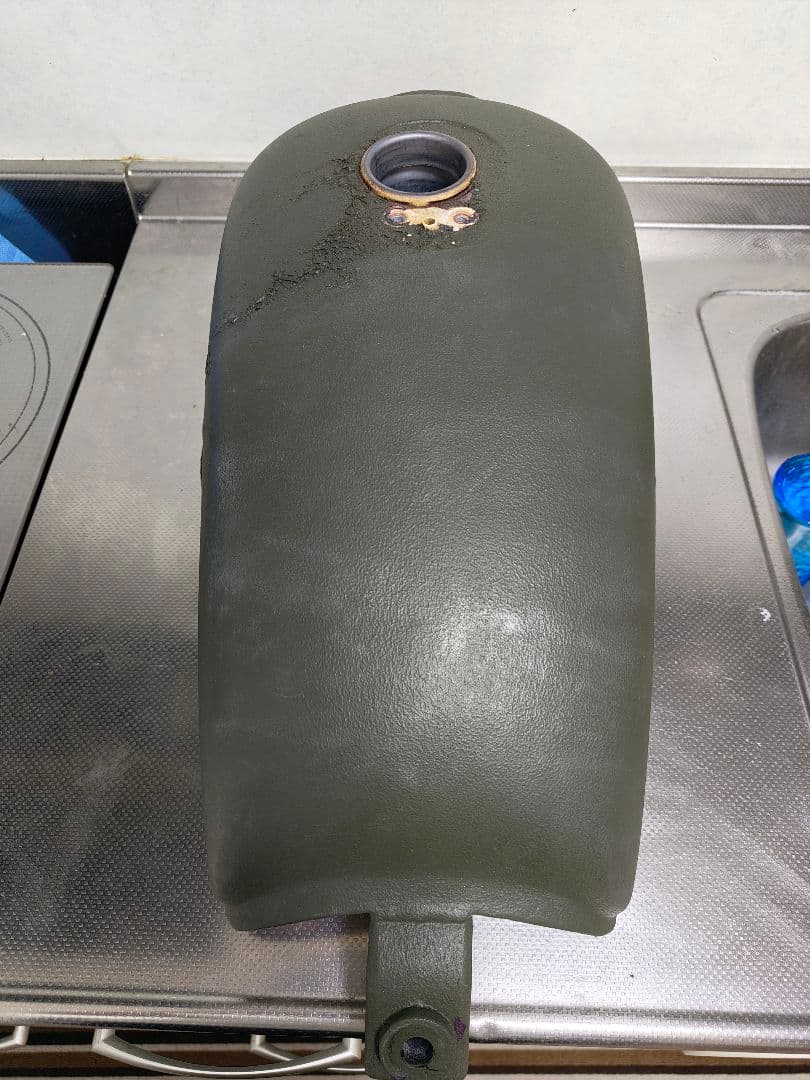 ラブーブー　Kawasaki オリーブグリーン燃料タンク　キャブ車用
