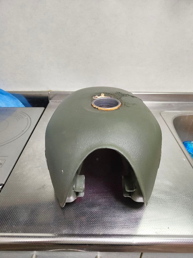 ラブーブー　Kawasaki オリーブグリーン燃料タンク　キャブ車用