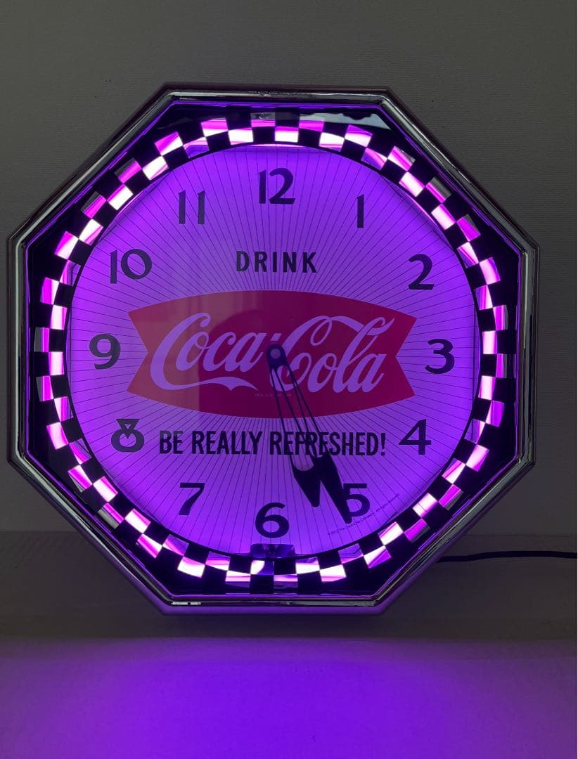 コカ・コーラ ネオンクロック　ネオン管掛け時計3品セット