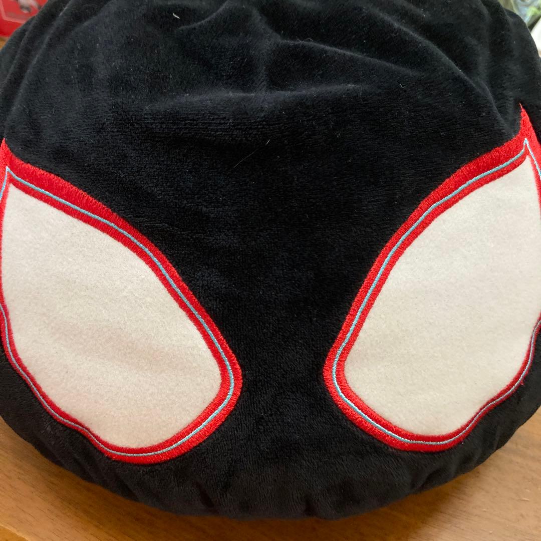 スパイダーマン　ぬいぐるみ　クッション　黒　マーベル　SEGA 30cm