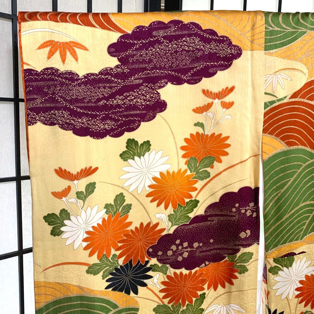 【りっこ　】【良好】振袖　正絹100% フルセット　155cmほどの方へ。