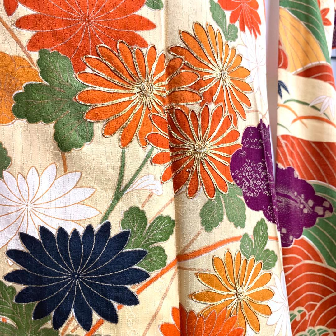 【りっこ　】【良好】振袖　正絹100% フルセット　155cmほどの方へ。