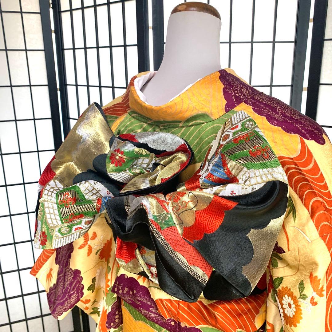 【りっこ　】【良好】振袖　正絹100% フルセット　155cmほどの方へ。