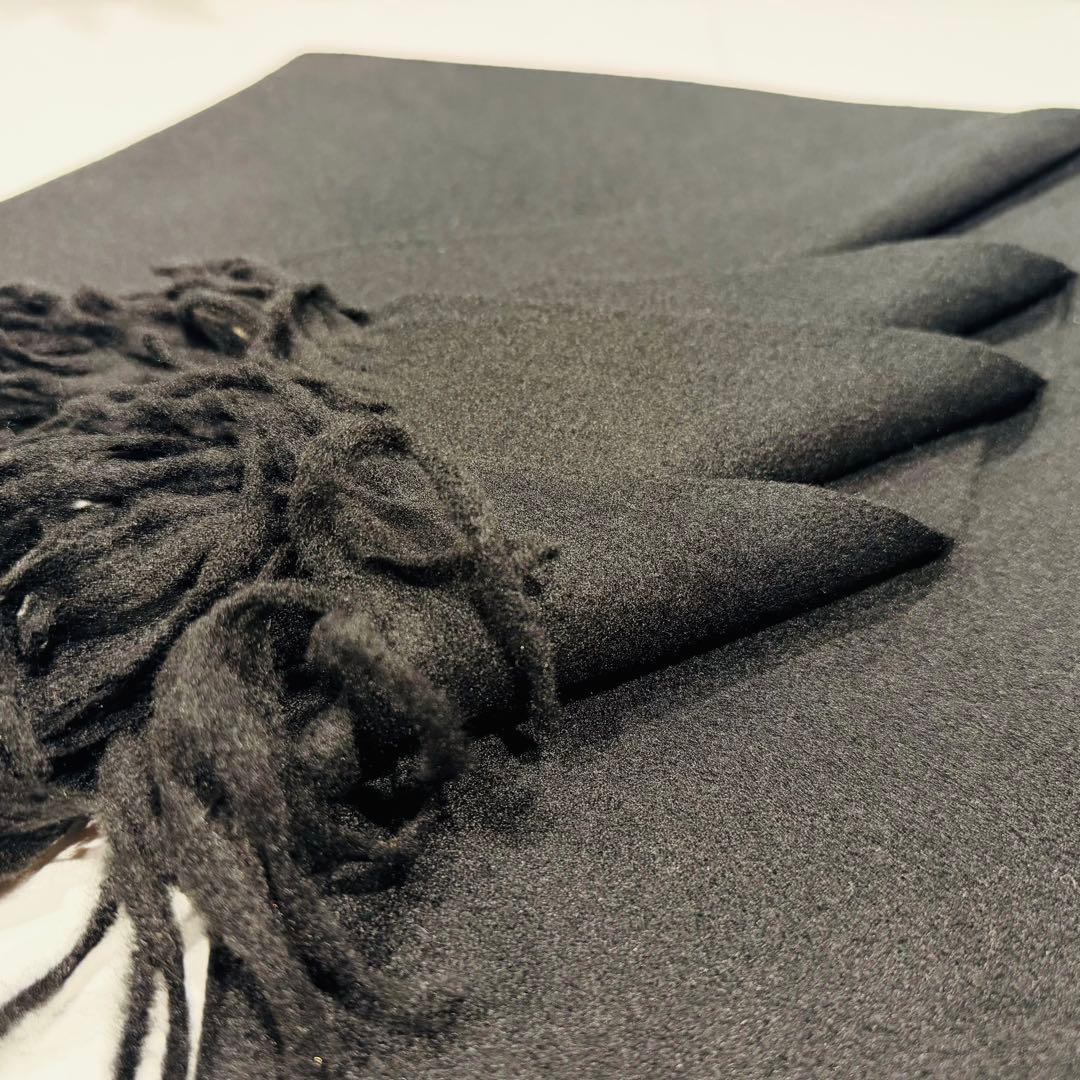 S*n様 ジョンストンズ カシミア 大判ストール マフラー ブラック