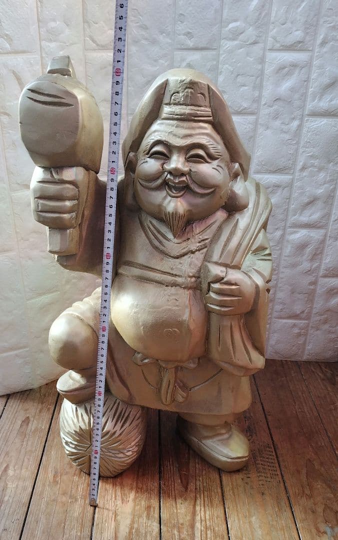 木彫り 大黒天 Statue Lucky God Vintage 彫刻 縁起物