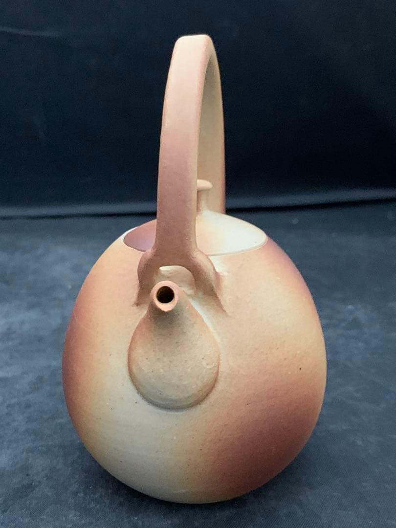 信楽焼 大西忠左 造 手付酒器 栞・共布・共箱