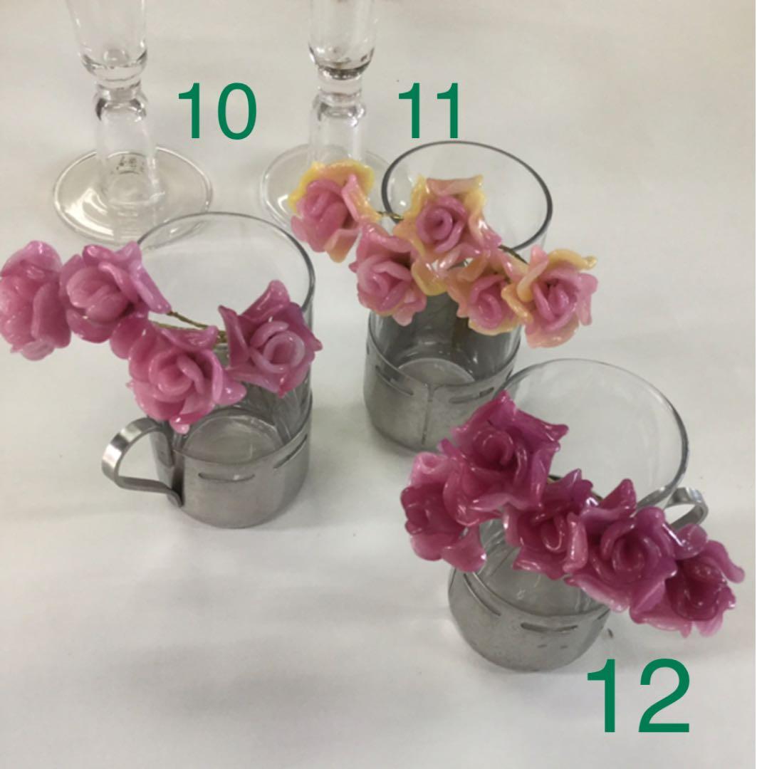 ※ガラス細工　薔薇　小　いろんな色　No. 1〜12 選んでね　バラ