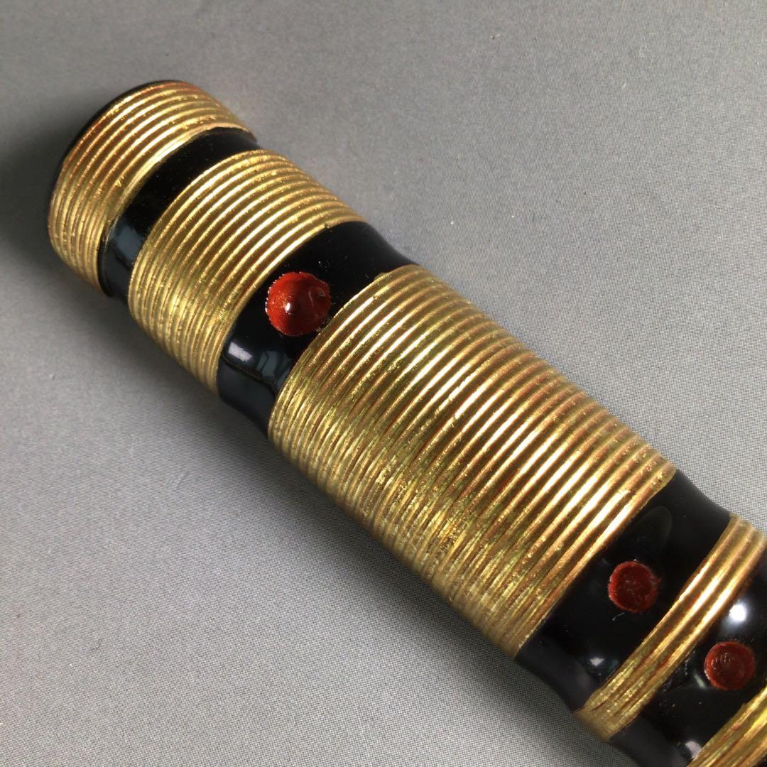 Ｒ６６４　香合　『北村葵春作』『木製』『内金地』『笛香合』　共箱　茶道具