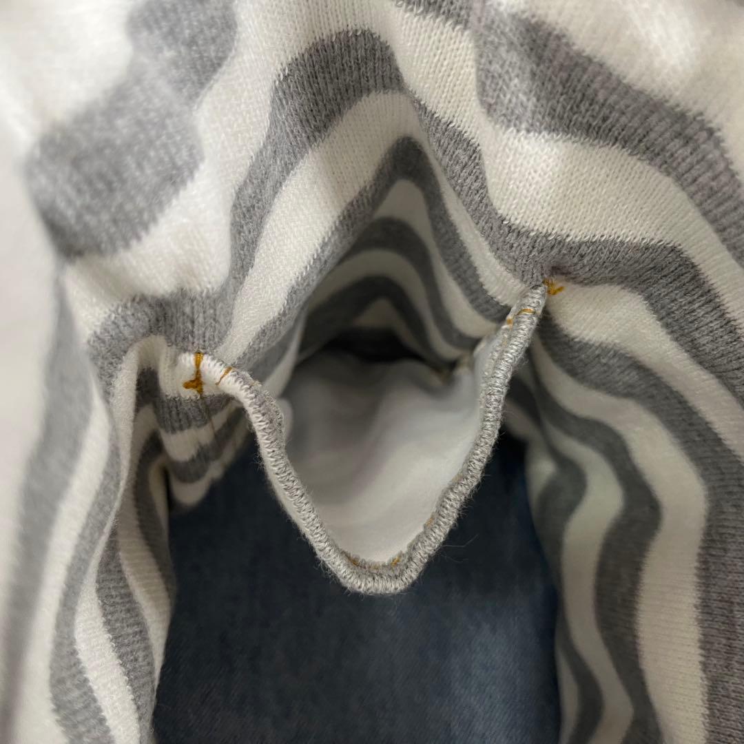 【美品】ルシアンエサヨ キャリーバッグ ハンド デニム バケツ型 リメイク