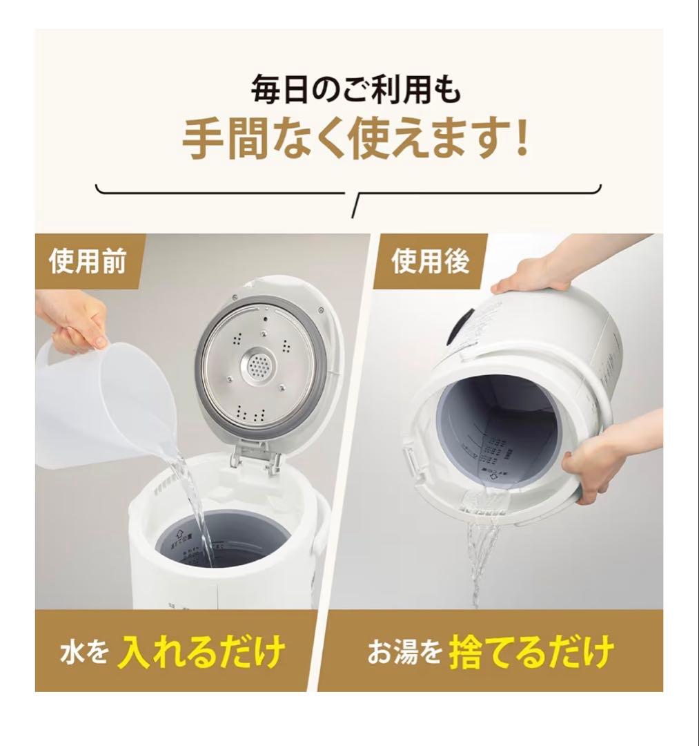 象印マホービン 加湿器 スチーム式 グレー EE-DC50-HA