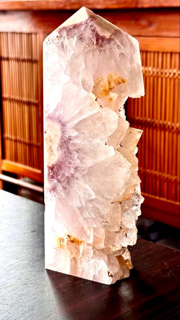 【花咲くピンクアメジスト】 ザクザク結晶ポイント／大型1372g✨レア