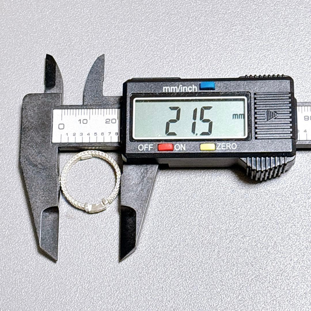 【美品】17号 ティファニー 3Pダイヤ サマセット メッシュ リング 925