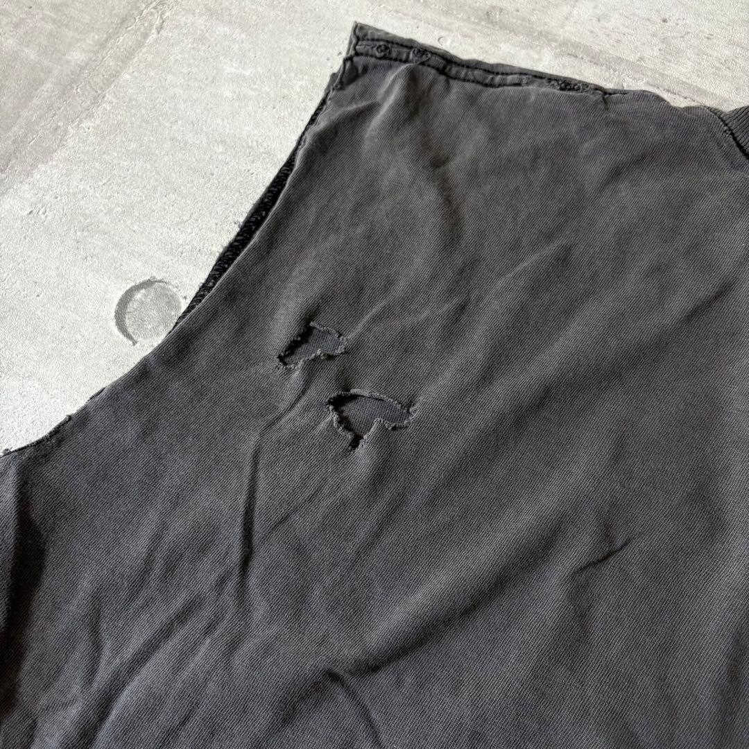 80s バットマン ノースリーブTシャツ 鬼フェード ダメージ ボロ y2k