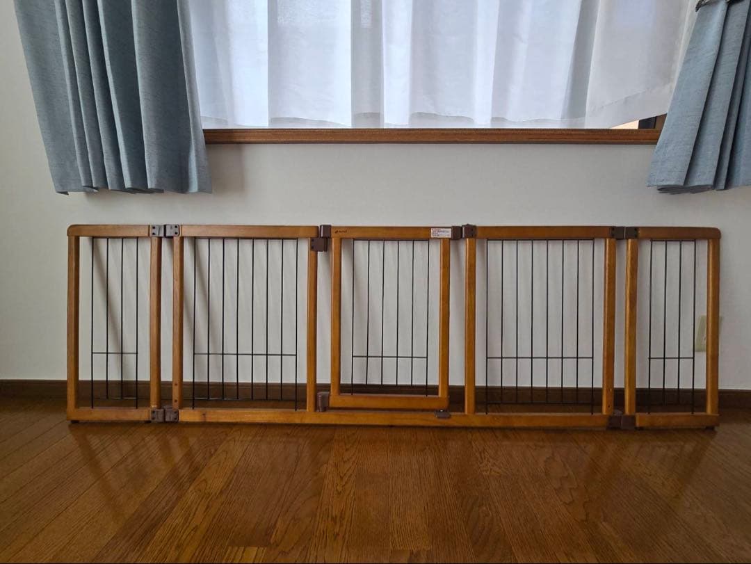 リッチェル　木製おくだけドア付ペットゲート　柵　犬用　猫用　子供用