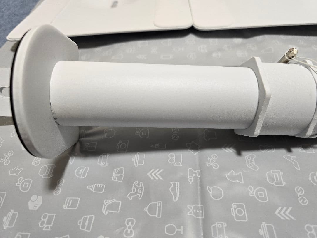 suptek ホワイト スピーカースタンド 高さ調整可能 デスクトップ