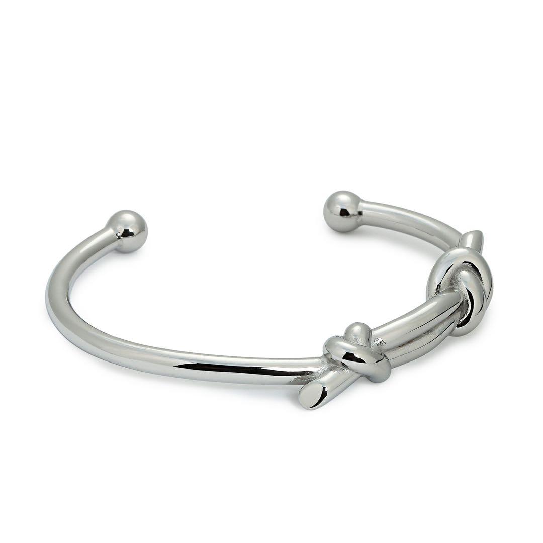 DIESEL シルバー ノットデザイン バングル