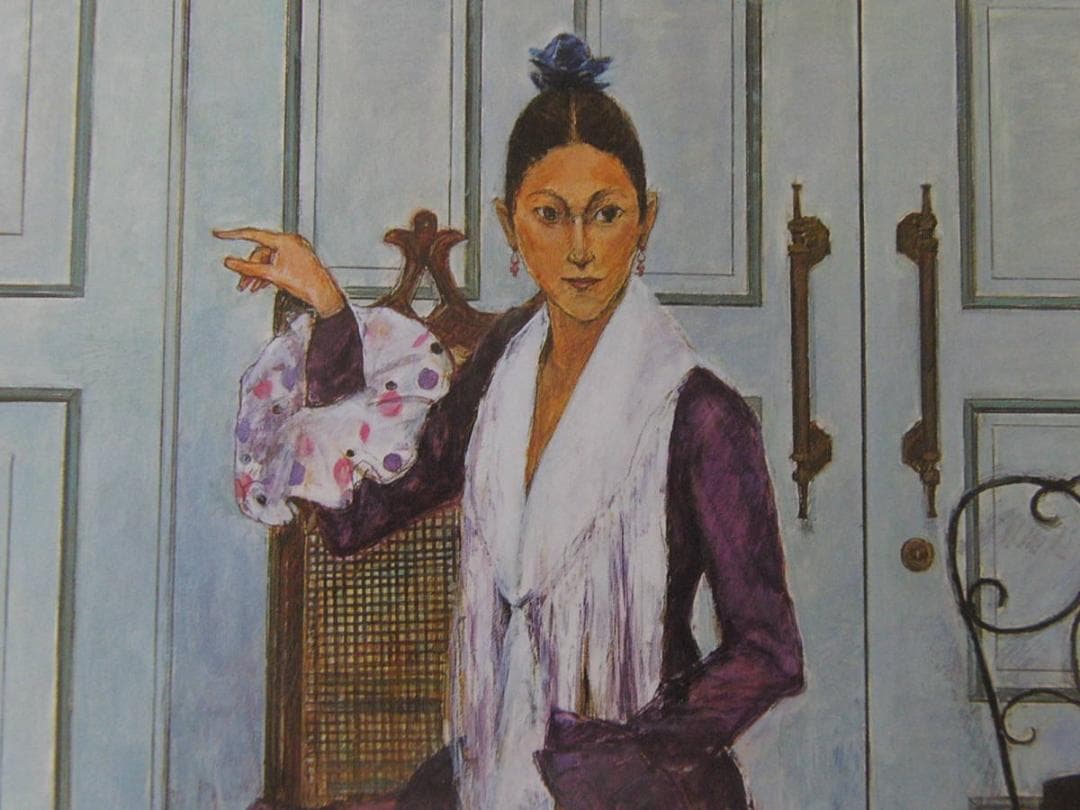 田中実、【爽】、希少な額装用画集より、新品額装付、状態良好