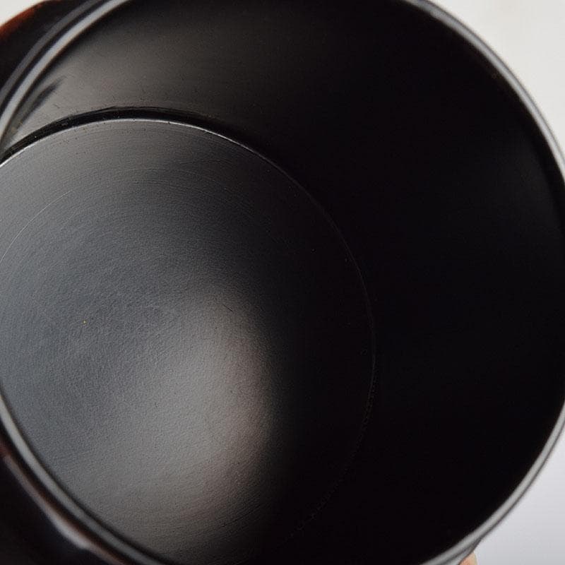 茶道具　秀円作　鎌倉彫　牡丹文　乾口中次　棗　時代箱　V　R9438