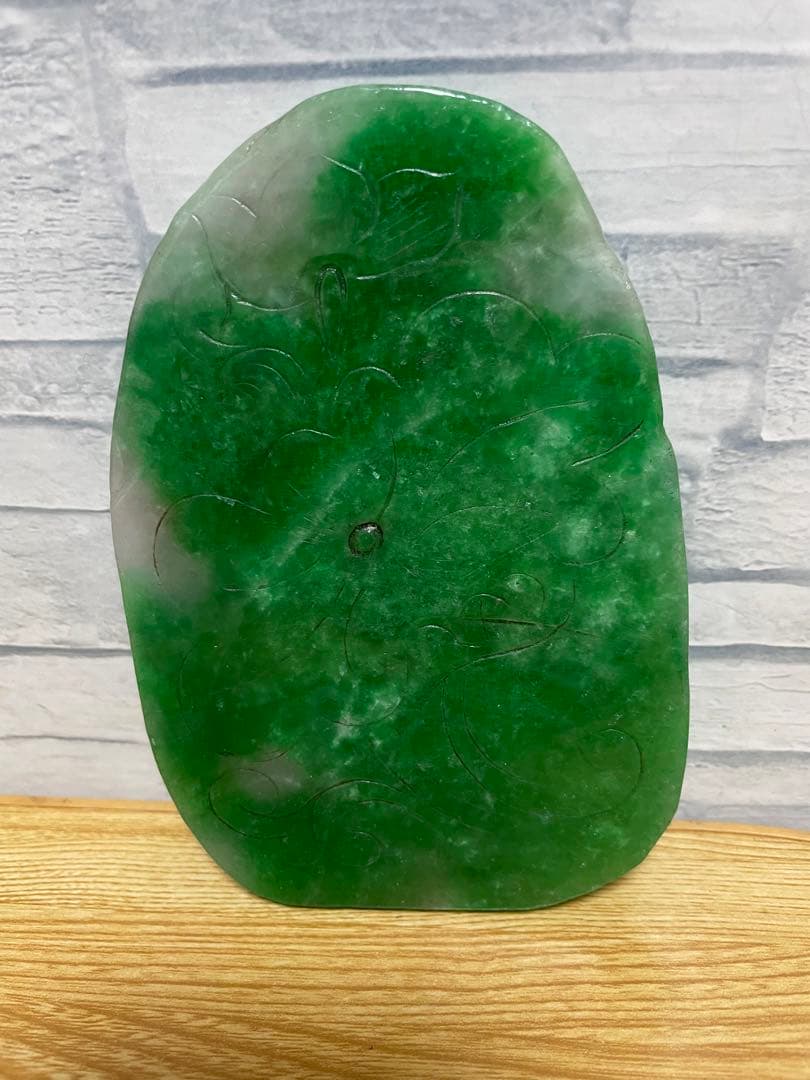 中国天然特大翡翠摆件 本物保証 清代 民国 古董品 美術品