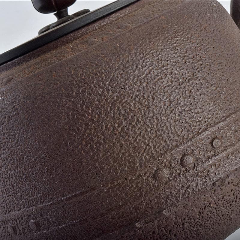 煎茶道具　釜師　佐藤浄清作　鋲打文　鉄瓶　鉄釜　M　R8983