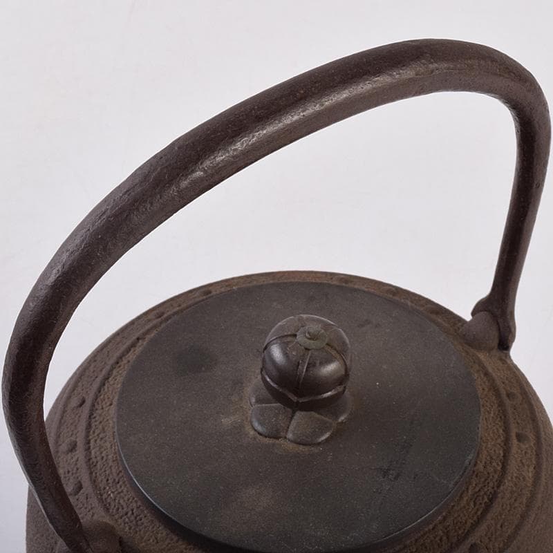 煎茶道具　釜師　佐藤浄清作　鋲打文　鉄瓶　鉄釜　M　R8983