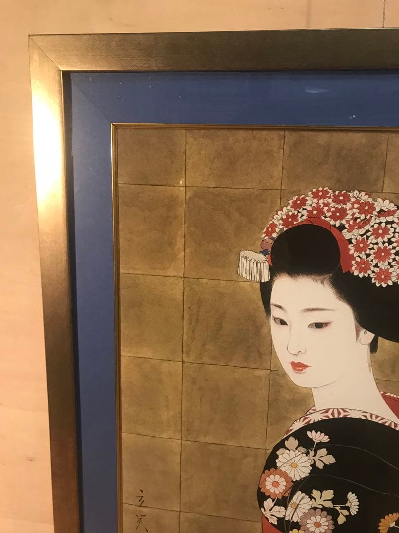 志村立美「舞妓(Ⅰ)」シルクスクリーン　刷り込みサイン・落款・作品証明シール有り