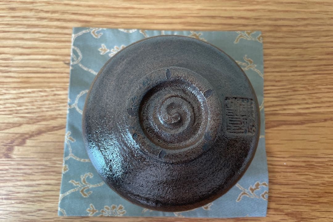 黒楽茶碗 大黒写（佐々木 昭楽作）共箱 【茶道用抹茶碗】