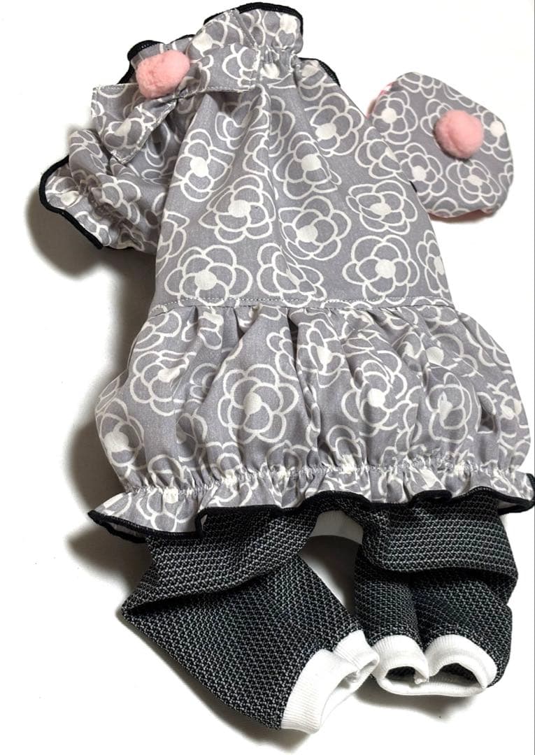 犬服ハンドメイド　新作　女の子用男の子用　スカート付き　ロンパース　2点セット