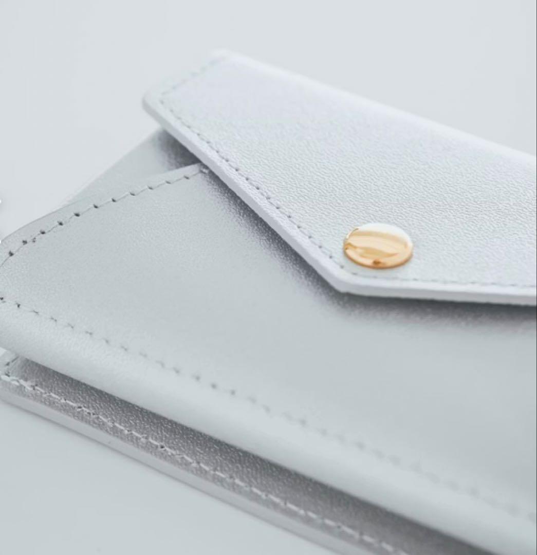 北欧暮らしの道具店　「小さく見えて収納上手」手のひらサイズの本革財布　シルバー