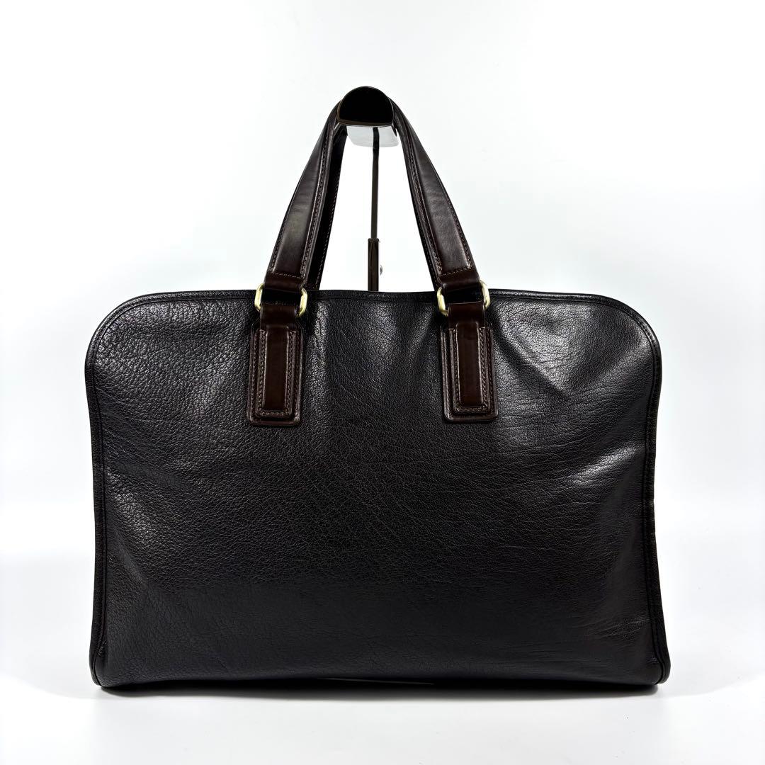 ✨外観美品✨ツチヤカバン ビジネスバッグ A4可 アルマス バッファロー 濃紺