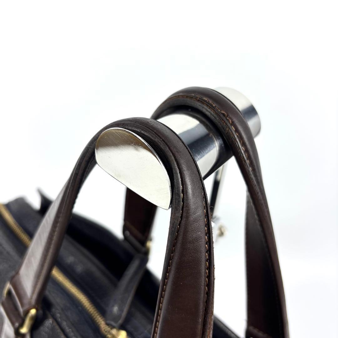 ✨外観美品✨ツチヤカバン ビジネスバッグ A4可 アルマス バッファロー 濃紺