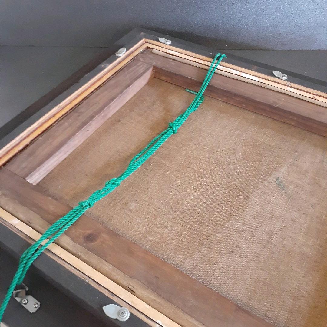 井上幸筆　題　『アルプス遠望』　F6   油彩　木製金彩額装　1939年8月