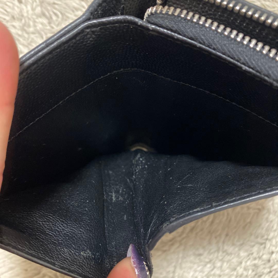 SAINT LAURENT ブラック二つ折り財布