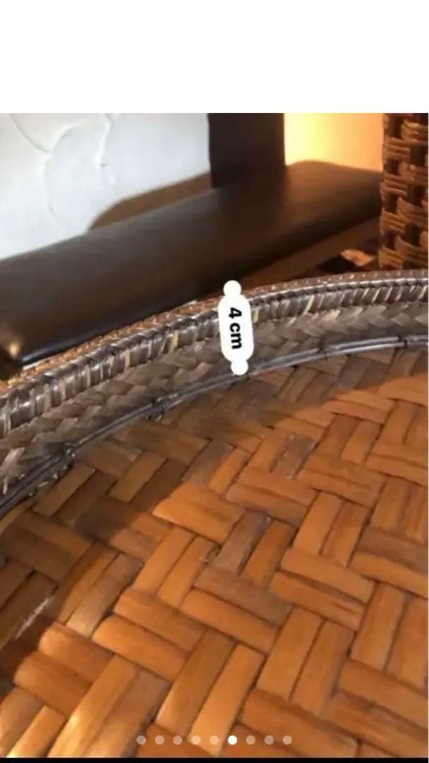 希少♦️収納ラタン ヴィンテージ テーブル♦️コレクション 飾りスペース付♦️送料込