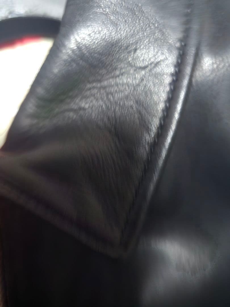 希少 美品 XLサイズ ナノユニバース シープスキン シングルライダース 黒 赤