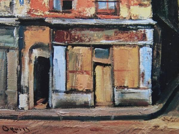 荻須高徳、【ヴェニス通り（パリ）】、希少・画集画、新品高級額・額装付