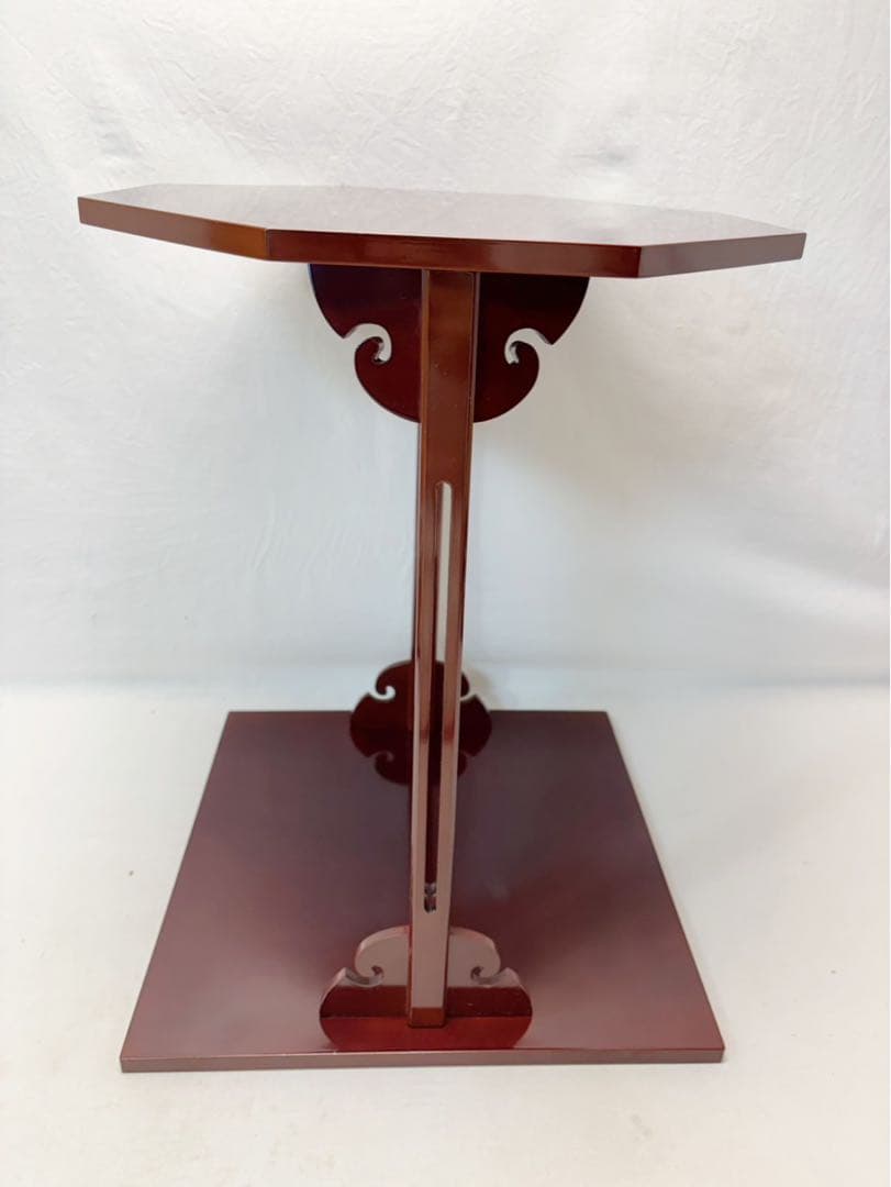 ほぼ未使用 茶道具 塗師 陽斎作 木製溜塗 寿棚 淡々斎好写し 組み立式 共箱