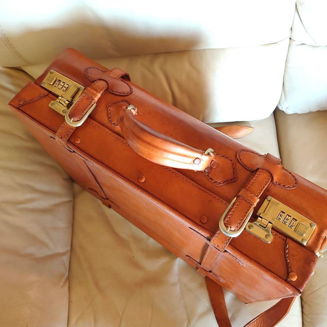 本革製　トランクケース ブラウン（ハンズセレクト）