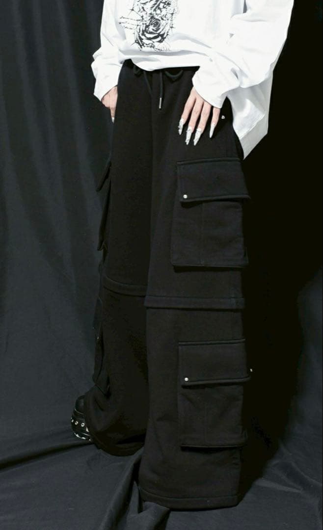 （2026新春福袋） レフレム 2wayワイドスウェットカーゴパンツ