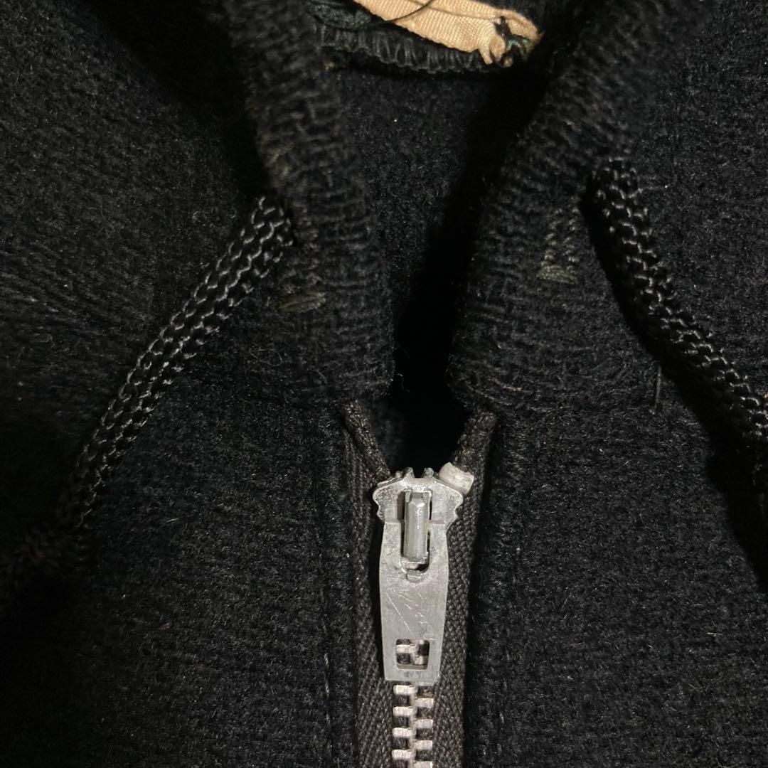 ビンテージ 60s アノラック パーカー ウール 黒 フーディー ジャケット