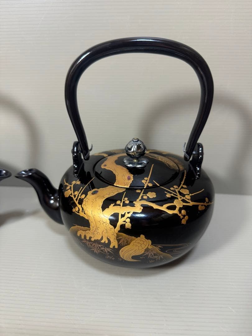 2230 輪島塗　松鶴　金蒔絵　銚子　2客