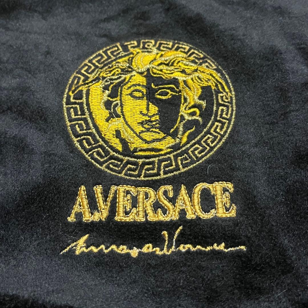美品！A.VERSACE ベロアジャケット　　ブラック　サイズフリー　オラオラ系