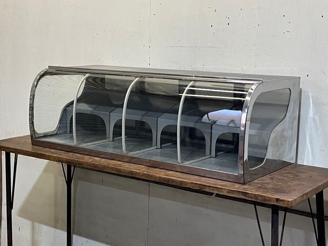 「希少」昭和レトロ Rガラス駄菓子ショーケース 駄菓子屋陳列ケース 什器