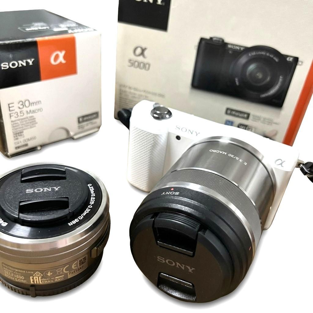 Wifi転送✨ SONY α5000 Wレンズキット ホワイト ミラーレス一眼