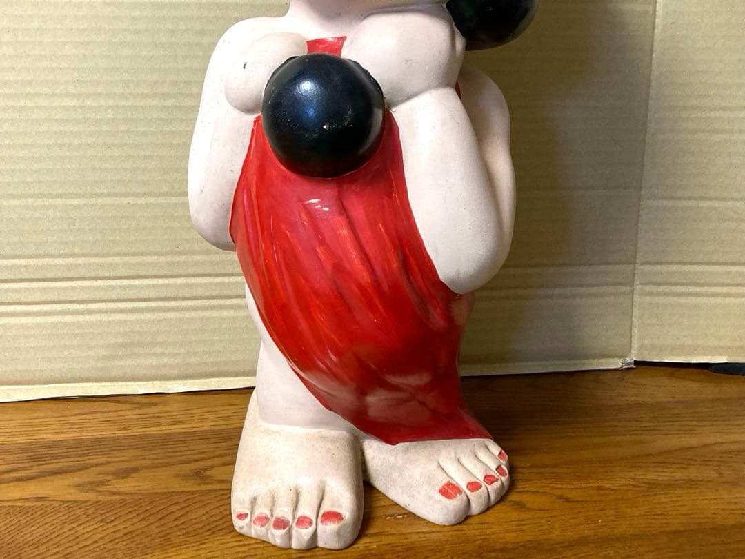 60年代 アンティーク 美少女 美女 ダンベル ボディビル フィギュア 当時物