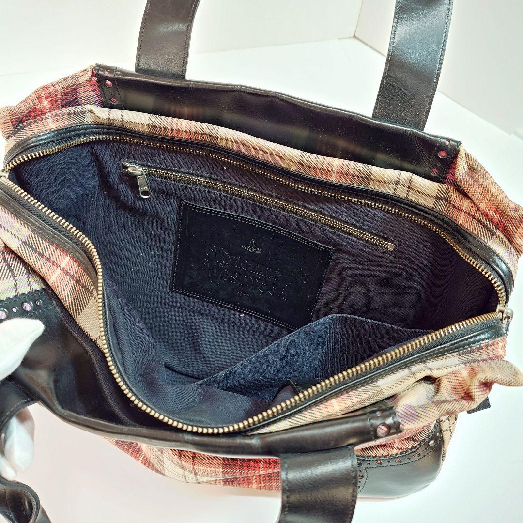 【レア】ヴィヴィアンウエストウッドマン ブリーフケース タータンチェック レザー