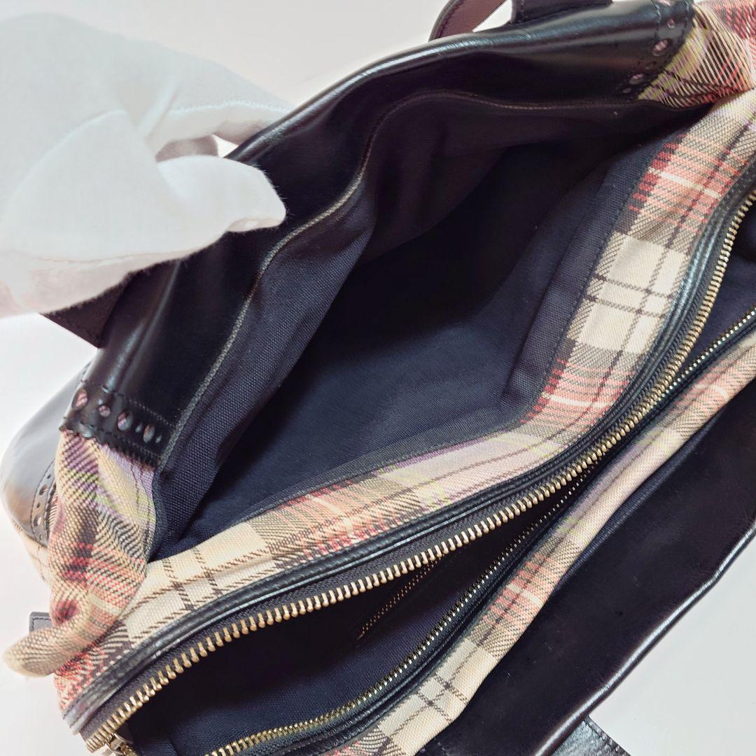 【レア】ヴィヴィアンウエストウッドマン ブリーフケース タータンチェック レザー