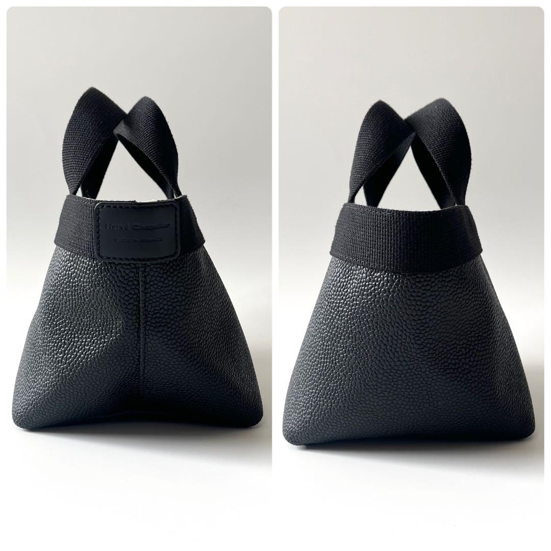 エルベシャプリエ　ハンドバッグ　701GP　コーテッドキャンバス　コットン　黒