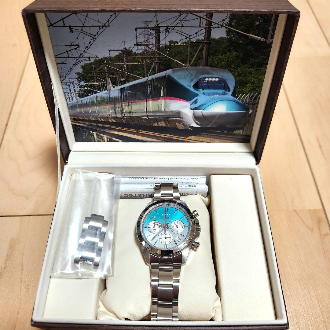 極美品 SEIKO クロノグラフ クォーツ E5系 はやぶさ 10周年 限定