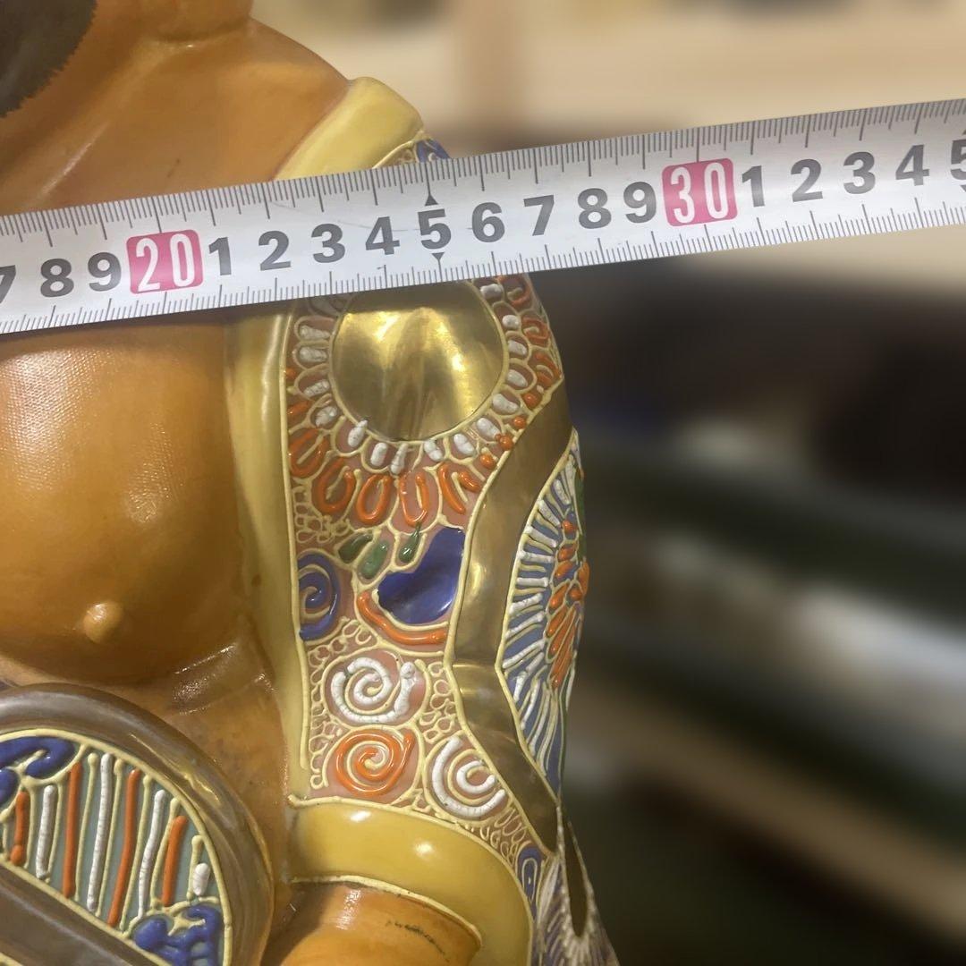 九谷焼布袋像　金彩大型　七福神 古美術品　日本美術　アンティーク 骨董　石川県